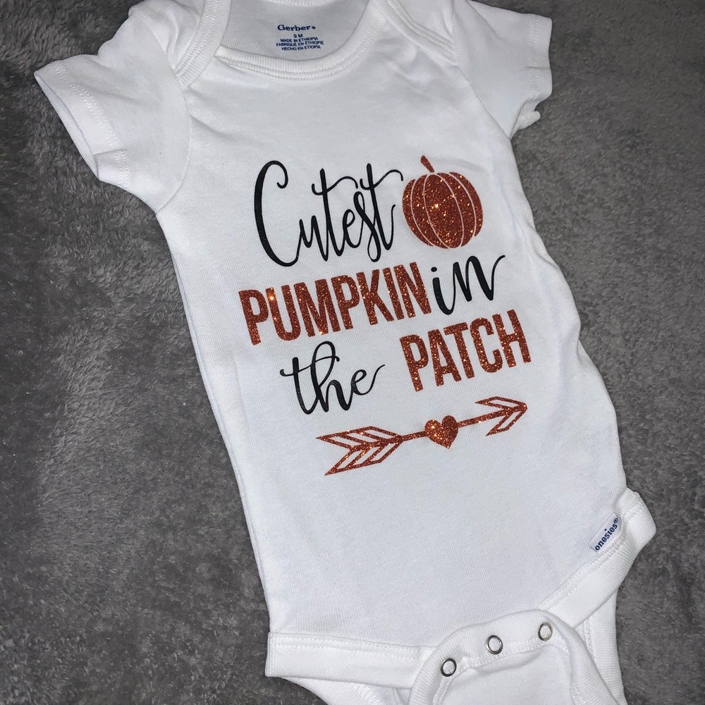 9 month Cutest Pumpkin in the Patch Gerber Onesie